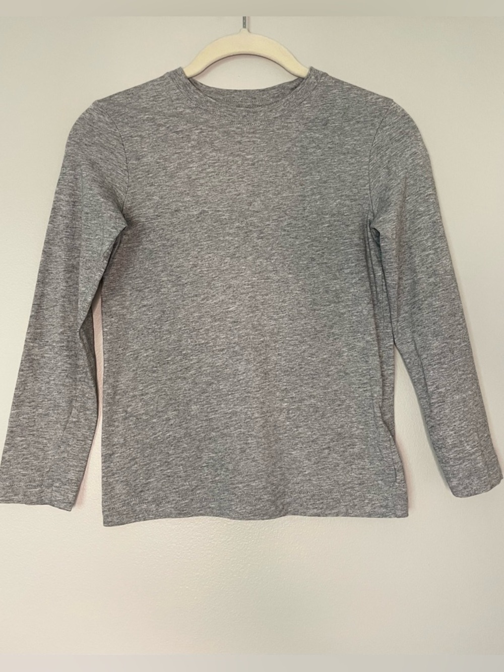 Hanna Andersson Gray Pima Cotton Long Sleeve Basic T-Shirt